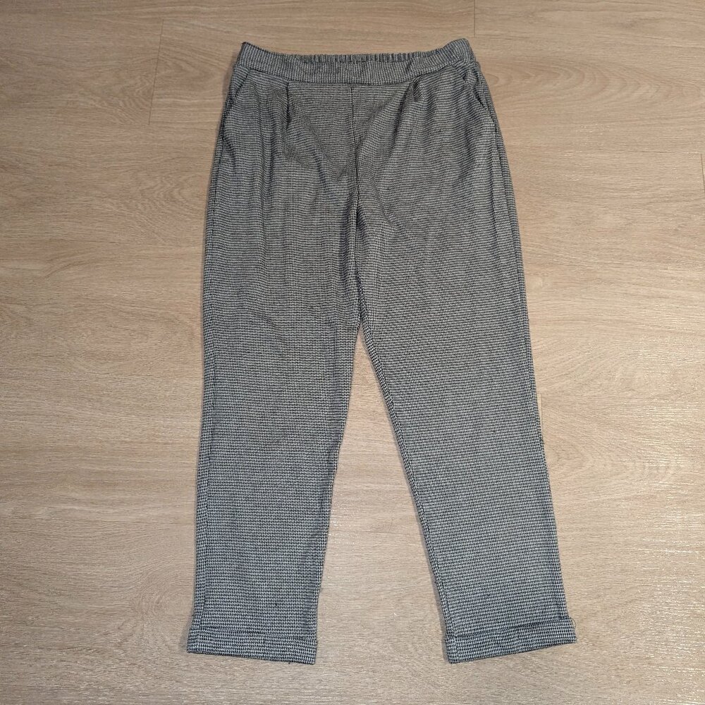 Houndstooth pull on trousers work pants